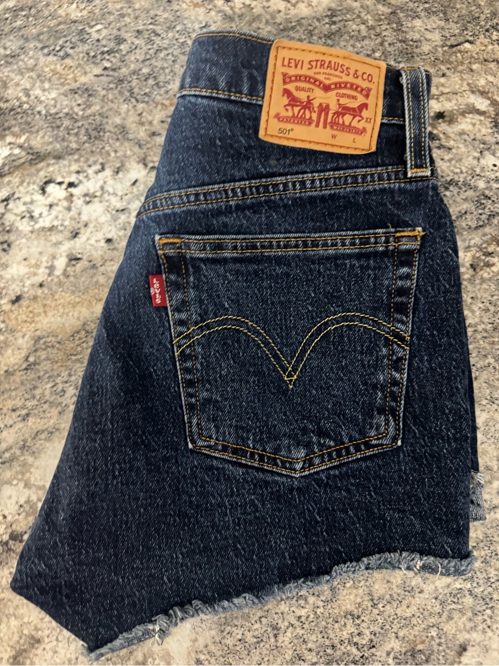 Levi's women’s  Dark Blue 501 Classic shorts